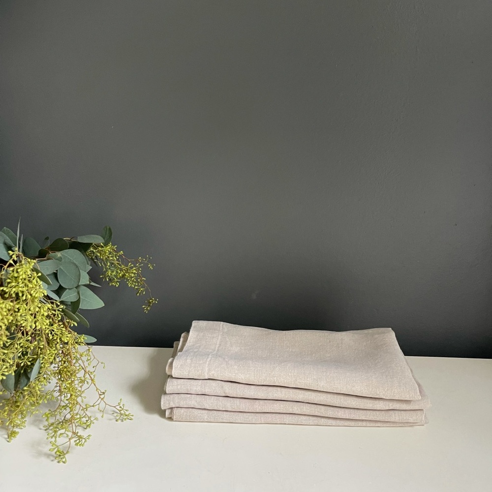 Set of 4 large linen napkins